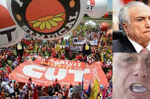 Trabalhadores sindicalizados, Michel Temer e Bolsonaro(Montagem pensarpiaui)