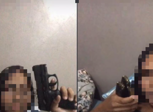 Adolescente mostrou arma de fogo em live nas redes sociais