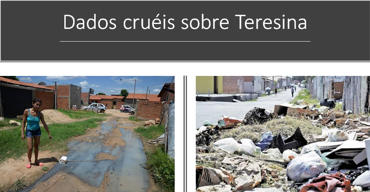 Teresina é pobreza, esgoto a céu aberto e muito lixo