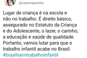 Deputada Iracema Portela no Twitter(Google)