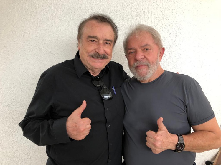 O jornalista Ignacio Ramonet e Lula