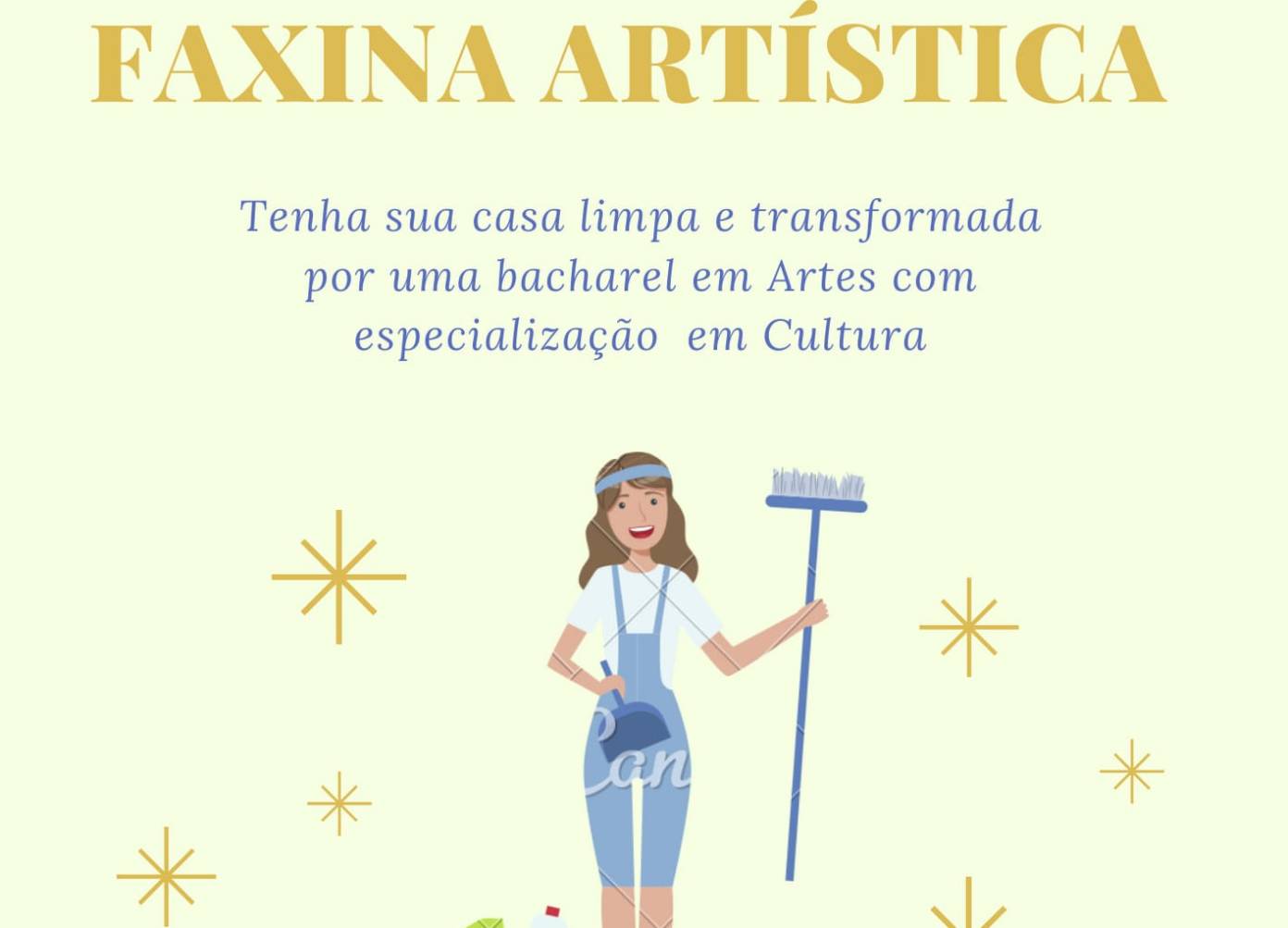 “Pague uma faxina e ganhe uma aula de história da arte”