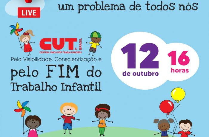 Dia das Crianças: CUT nacional lança campanha pelo fim do trabalho infantil