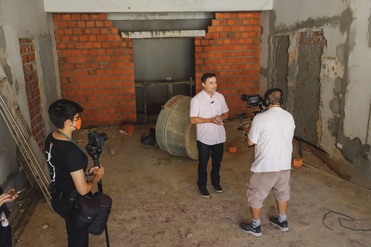 Fábio Novo visita obras da Escola de Música Dona Gal, na zona Norte de Teresina