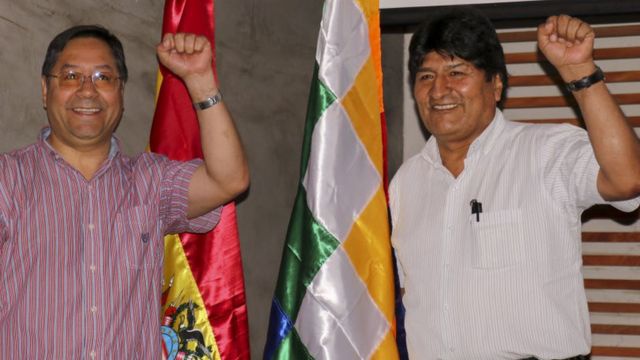 Luis Arce e Evo Morales