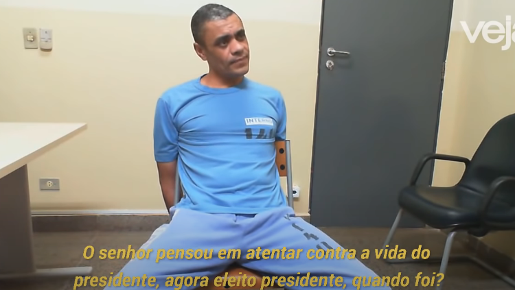 Adélio detalha por que tentou matar Bolsonaro em vídeo divulgado pela Veja