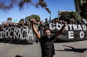 Manifestantes em ato pela democracia realizado em julho em Brasília(Ricardo Stuckert)