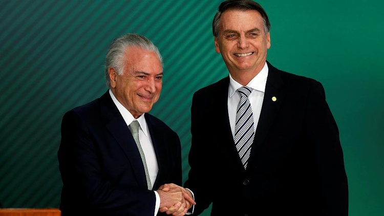 Michel Temer e Jair Bolsonaro