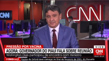 À CNN, Wellington Dias fala sobre a vacina contra o coronavírus