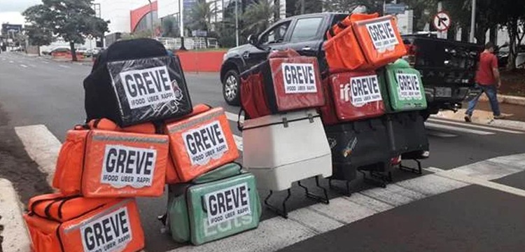 Protesto de motoristas de aplicativos