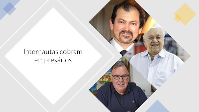 Gesto de Manuel Arrey faz internautas cobrarem empresários como João Claudino e Reginaldo Carvalho