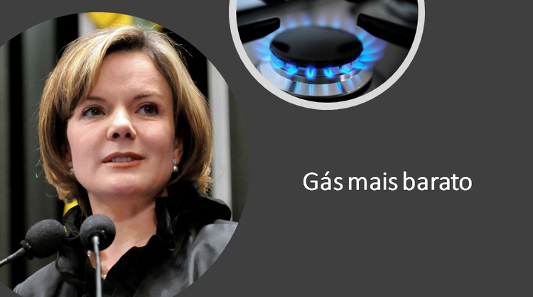 Deputada Gleisi Hoffmann quer gás mais barato
