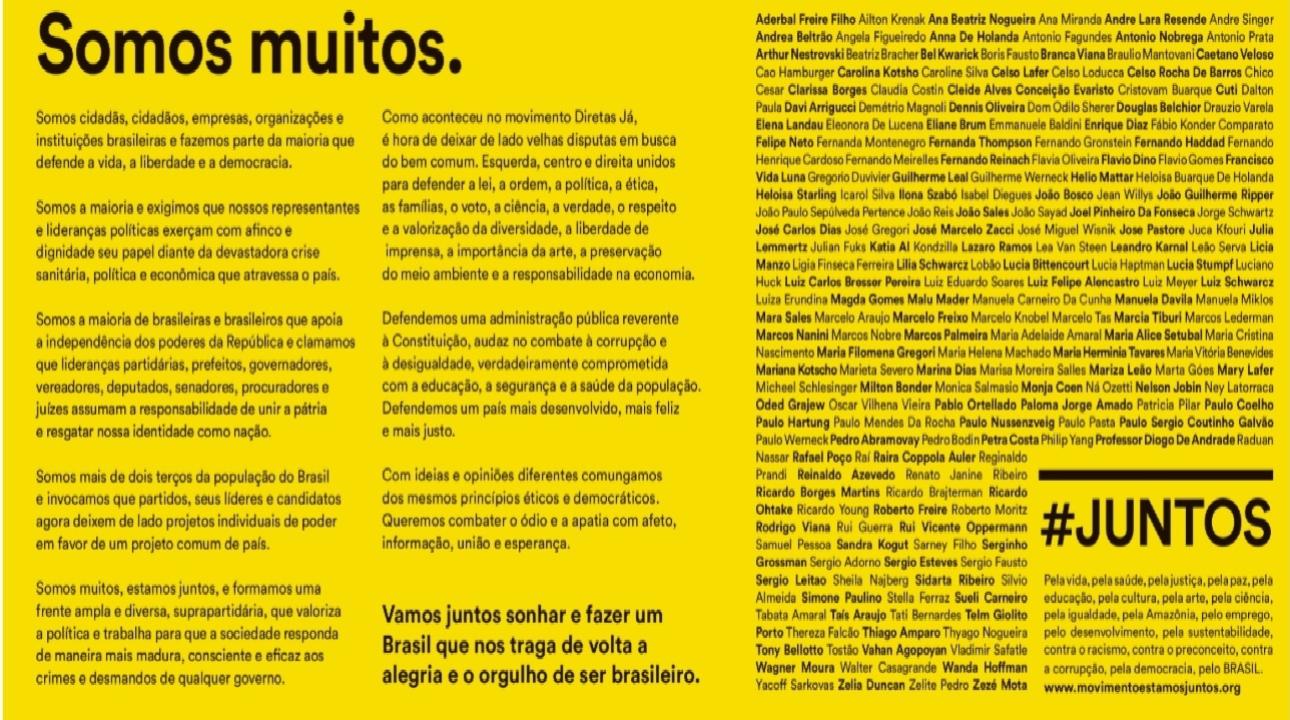 O manifesto "Juntos" reduz os horizontes e enfraquece a exigência de uma transformação social profunda