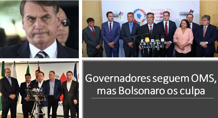 Para Bolsonaro, governadores são os culpados