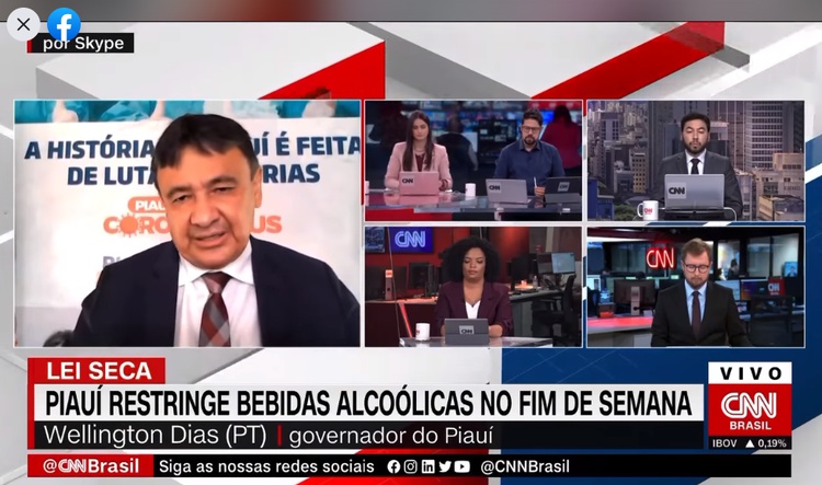 Wellington Dias concede entrevista à CNN