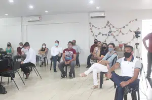 A reunião da premiação foi virtual com os participantes respeitando o distanciamento exigido(Prefeitura de Castelo do Piauí)