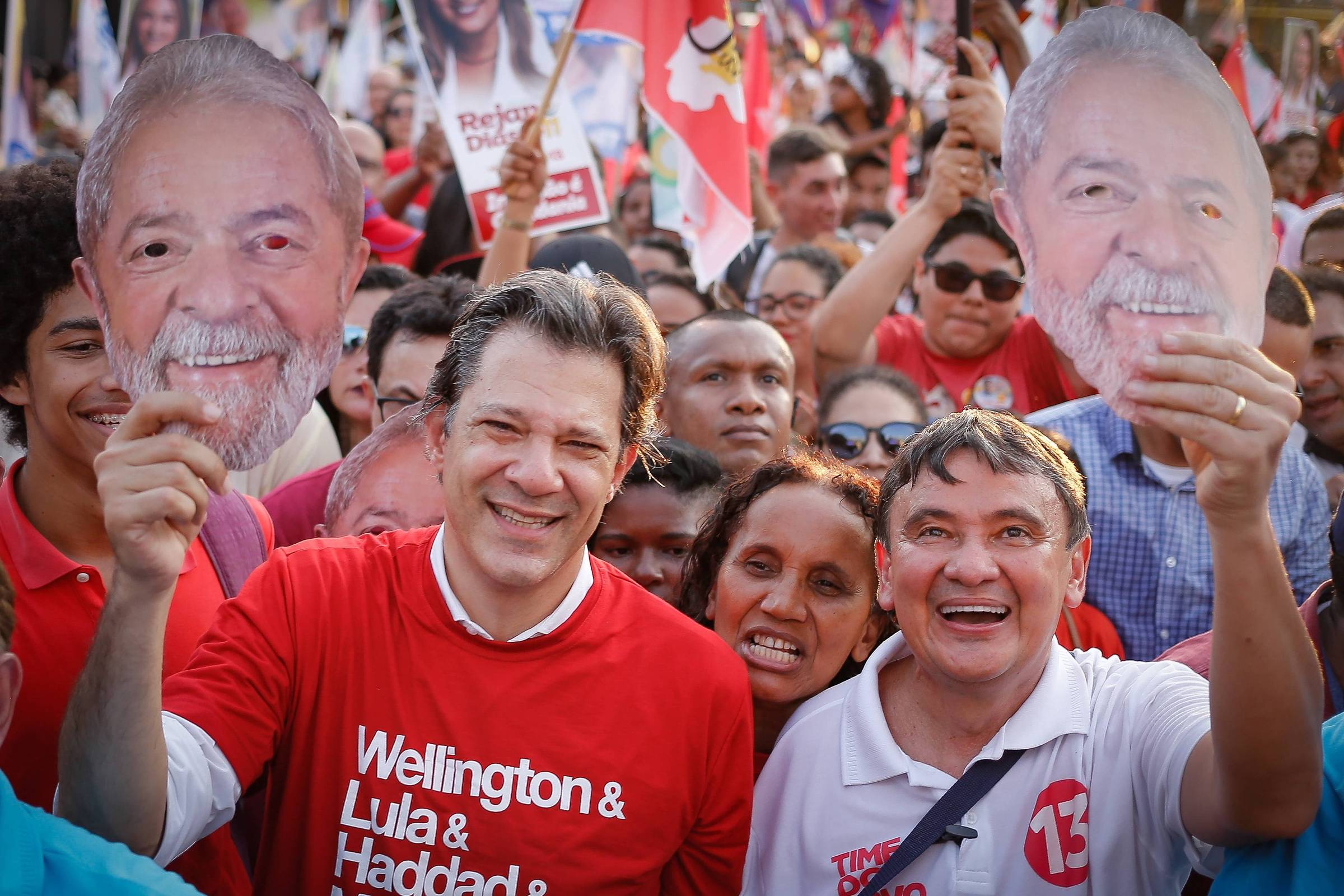 Fernando Haddad e Wellington Dias dão entrevista à TV/PT-PI