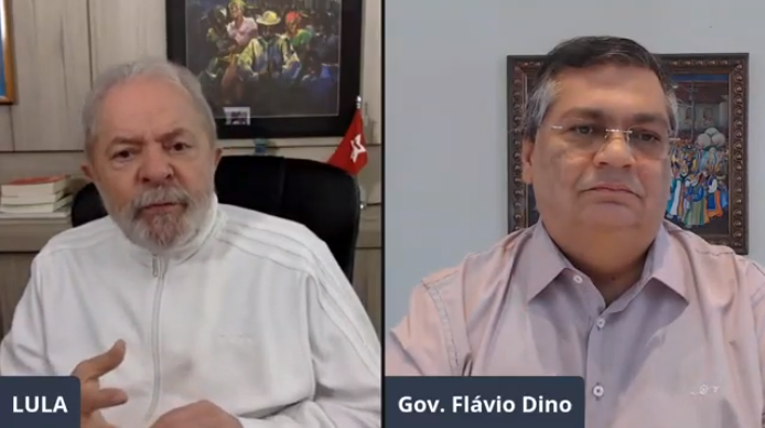 Lula e Flávio Dino - duas expressões políticas discutindo o Brasil