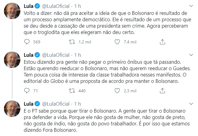 Lula e os manifestos
