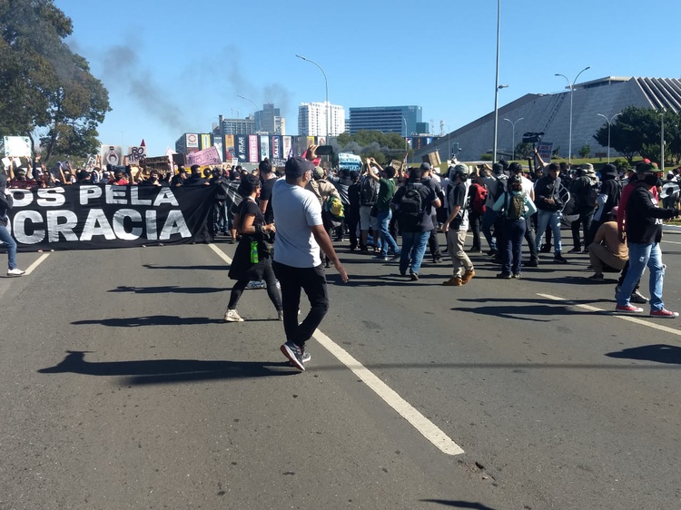 Manifestantes em Brasilia