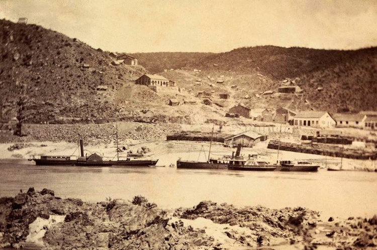 Návios a vapor percorrem o São Francisco, em Alagoas, em 1870: províncias do Império brigaram para receber águas do grande rio