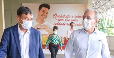 Mesmo acometido pela covid Firmino Filho conversa com Wellington Dias sobre a retomada das atividades