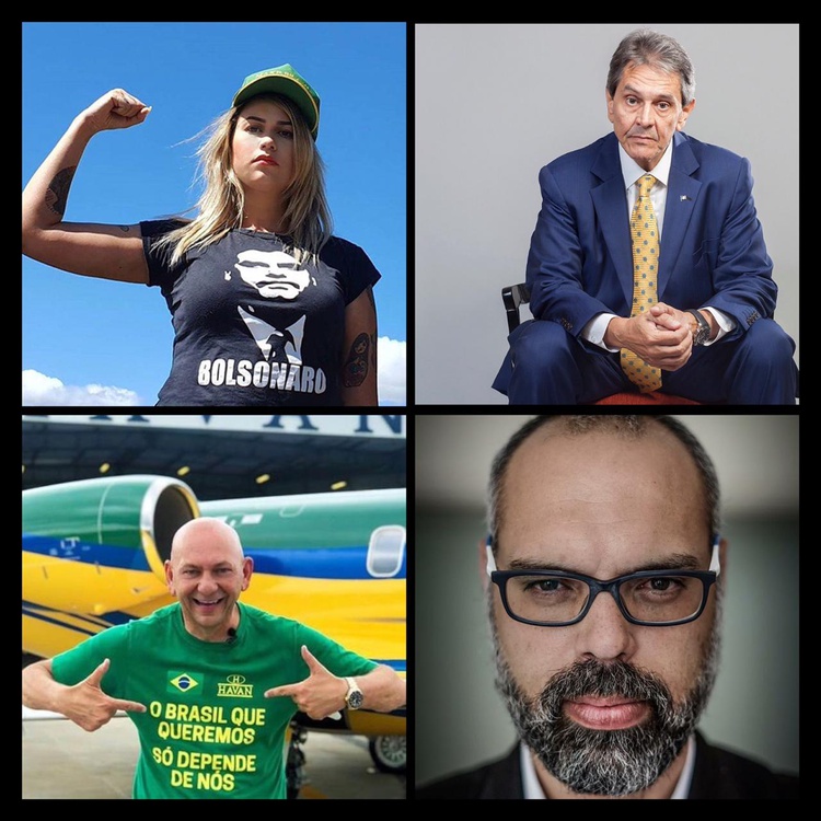 Bolsonaristas e ativistas de extrema direita