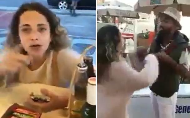 VÍDEO: "Você é um merda", diz mulher a um atendente de quiosque
