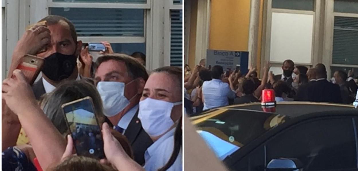 Em hospital, Bolsonaro promove aglomeração de pessoas (mais uma vez)