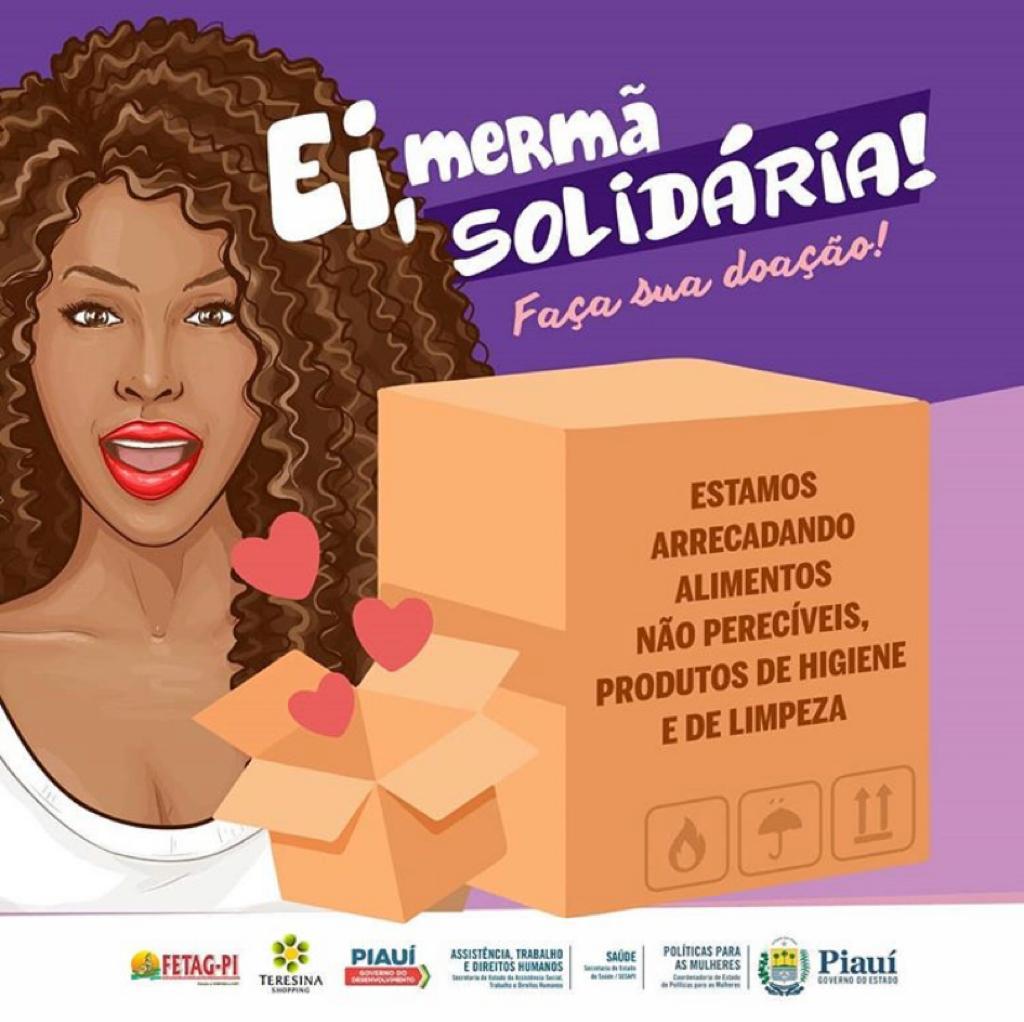 Ei, Mermã Solidária!: campanha arrecada doações para mulheres em situação de vulnerabilidade