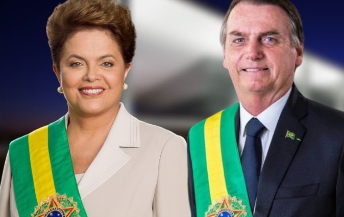 Dilma e Bolsonaro