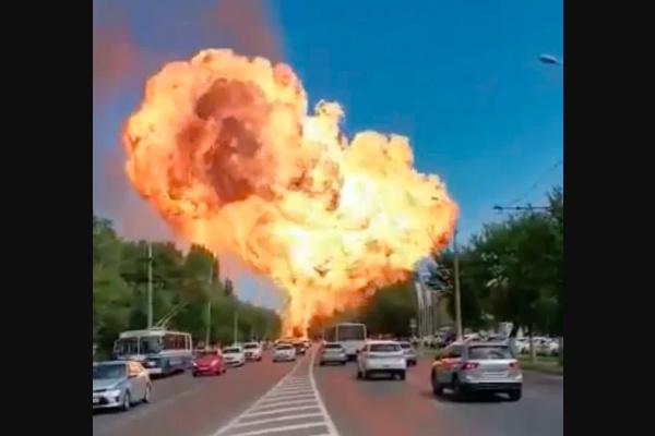 Explosão em um posto de gasolina em Volgograd, na Rússia
