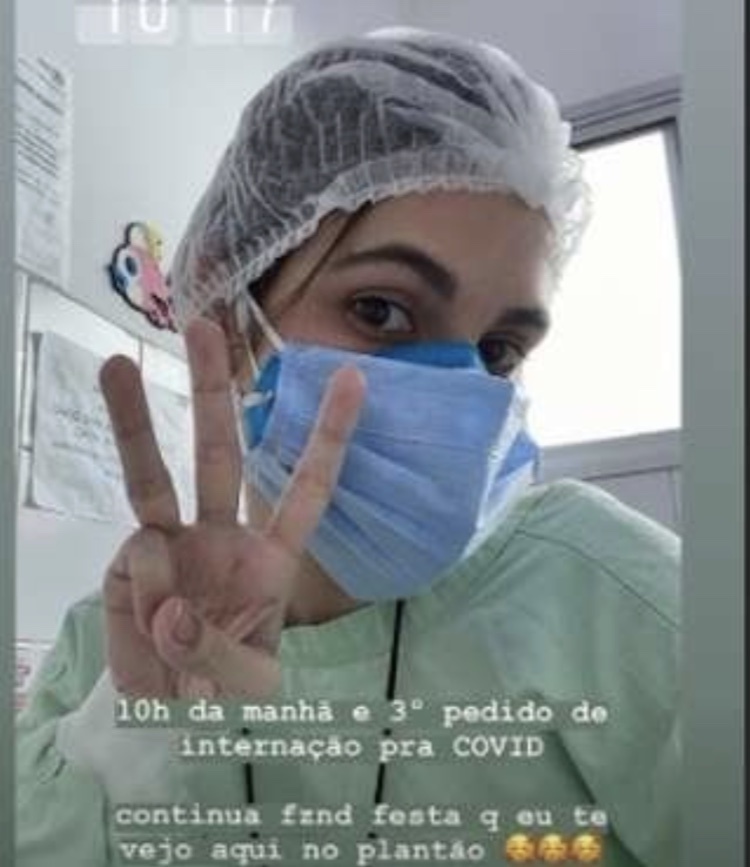 Médica Thamine Mesquita, que atua em um centro de saúde de Goiânia