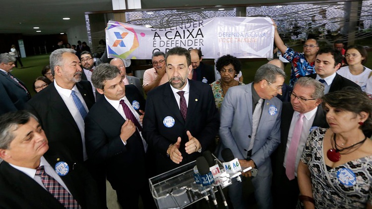 Na foto, em 2017, Bancada do PT já trabalhava contra a privatização da CEF