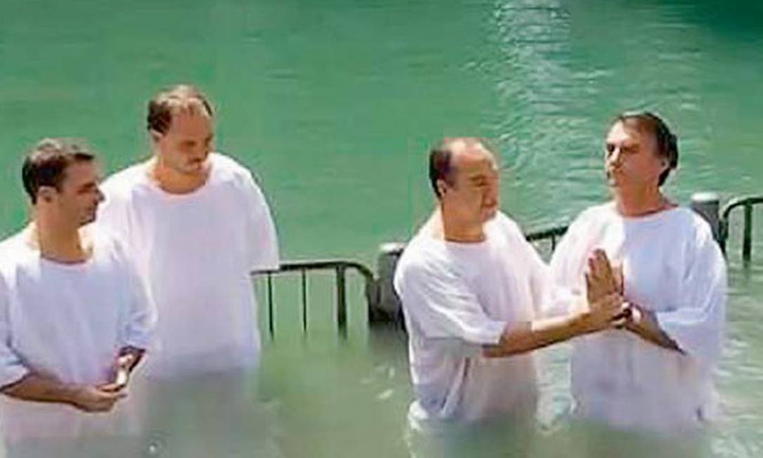 Everaldo foi quem 'batizou' Jair Bolsonaro no rio Jordão, em Israel
