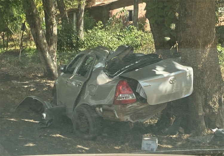 Local do acidente de carro