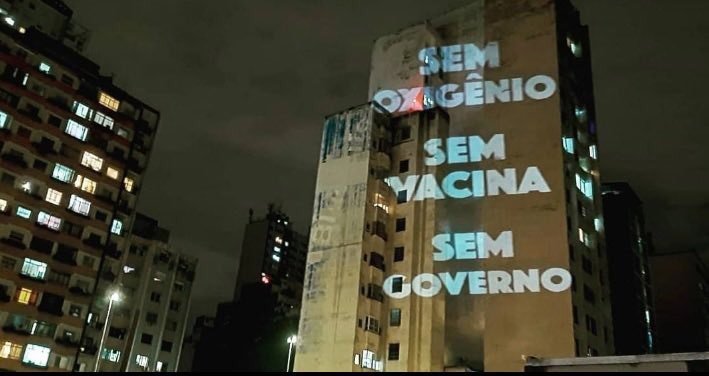 Imagem divulgada pela deputada Sâmia Bomfim (Psol-SP) de protesto em São Paulo