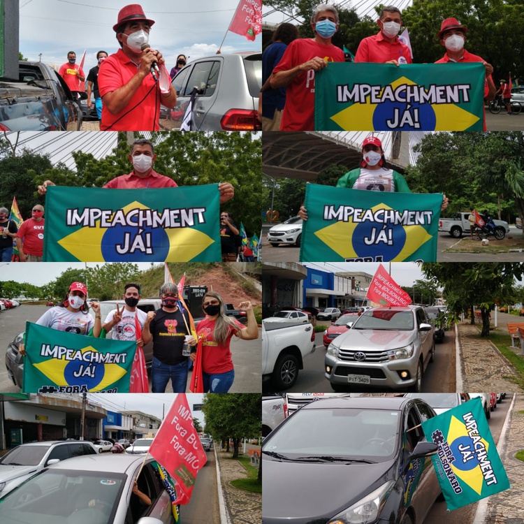 Manifestantes pedem impeachment de Bolsonaro