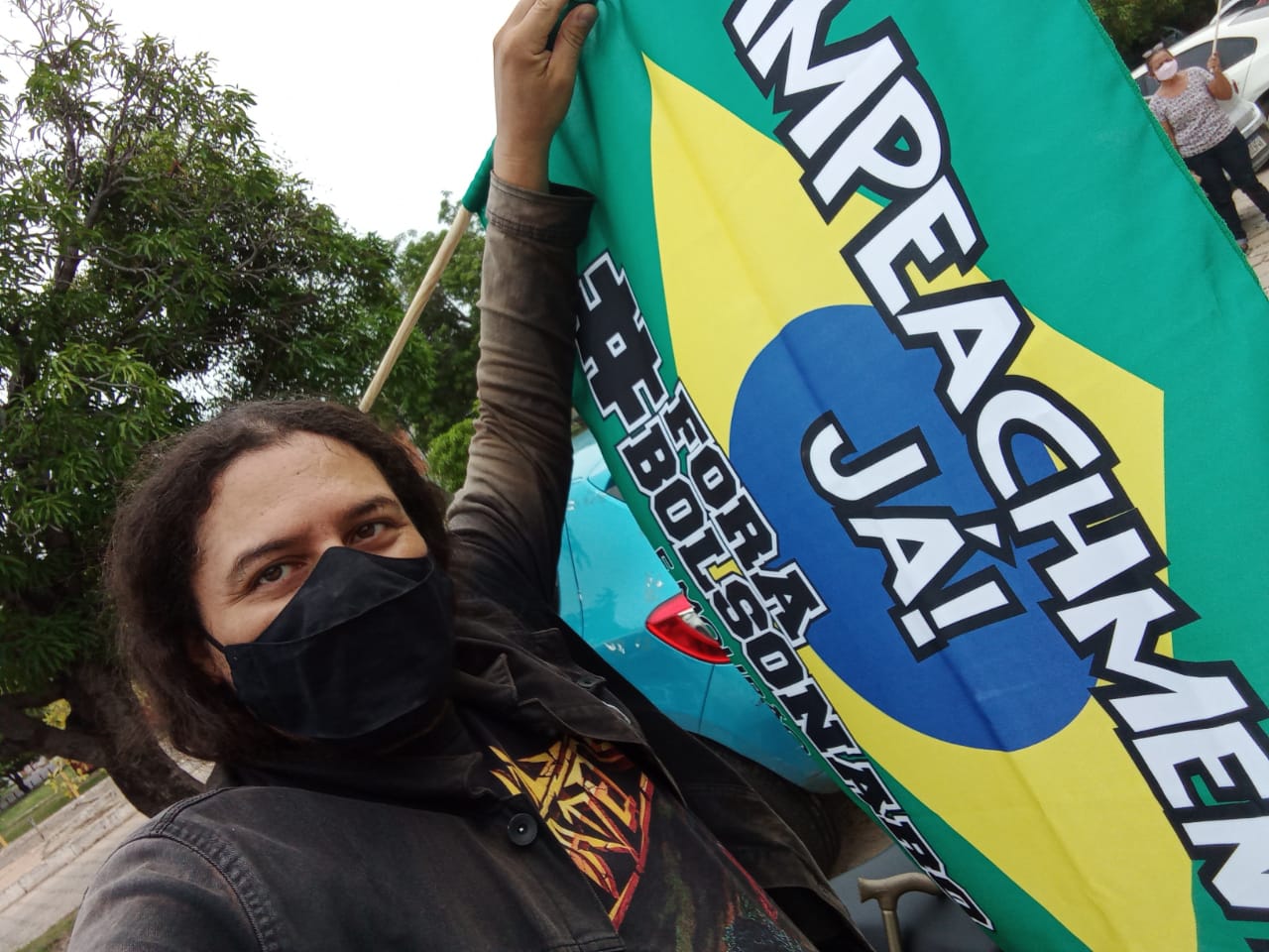 Em Teresina, manifestação pede impeachment de Bolsonaro e vacinação já