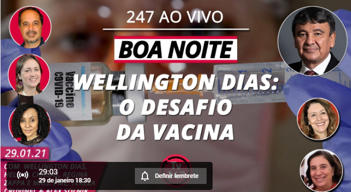 AO VIVO: Wellington Dias e o desafio da vacina