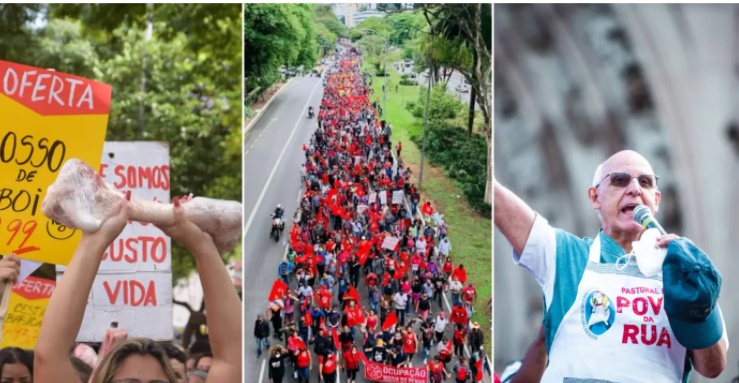 Marcha contra a Fome em SP reuniu cerca de 20 mil pessoas; padre Júlio Lancellotti esteve presente