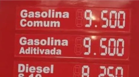 Brasil já tem gasolina custando R$ 9,50