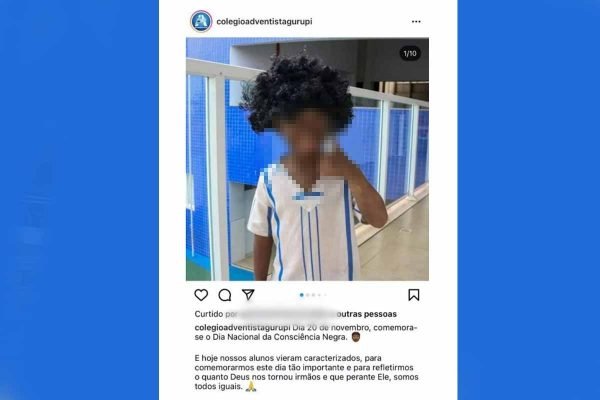 Escola “celebra” Consciência Negra com alunos brancos pintados de preto; coletivos repudiam