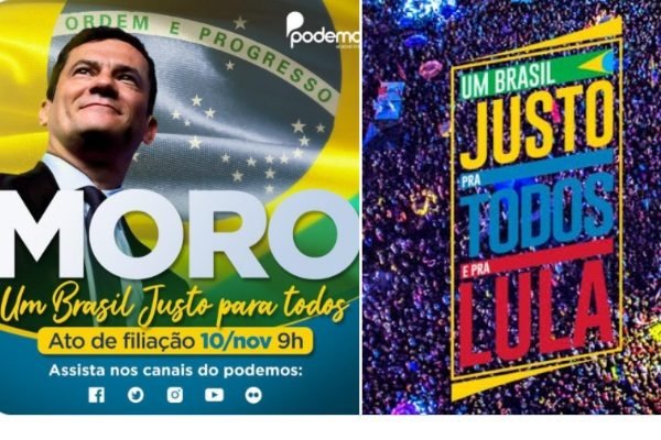 Moro ‘copia’ slogan de campanha de Lula: “Um Brasil justo para todos”