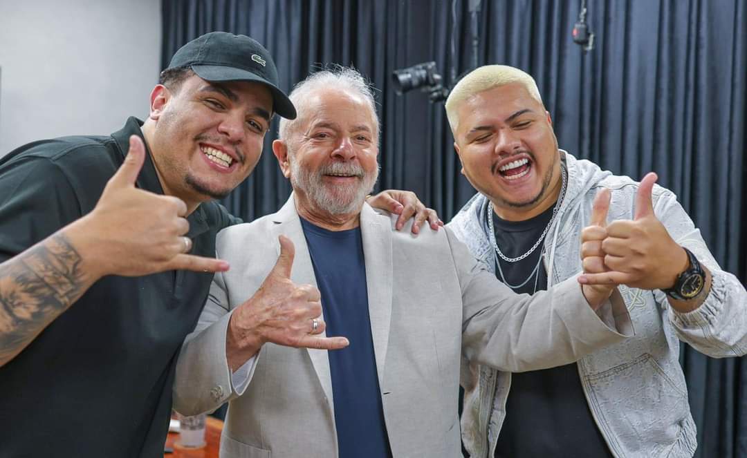 Lula com Igão e Mítico, no Podpah