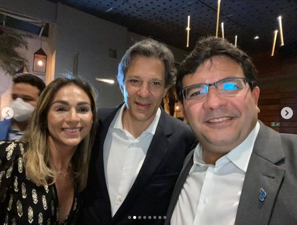 Rafael e Fernando Haddad e esposa