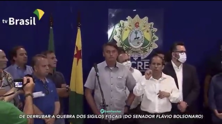 Bolsonaro em coletiva no Acre