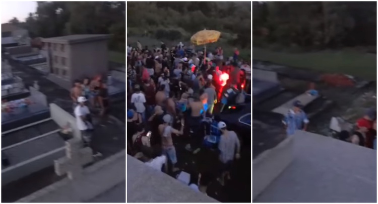Festa em cemitério
