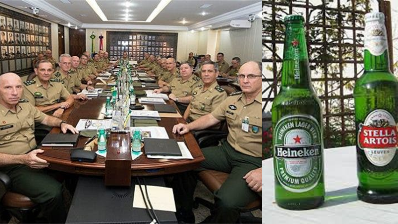 Gasto com Stella e Heineken bancaria refeições de soldado por 10 anos