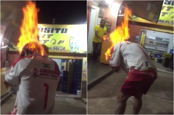 No Piauí, homem ateia fogo na cabeça para 'matar o coronavírus'; veja vídeo